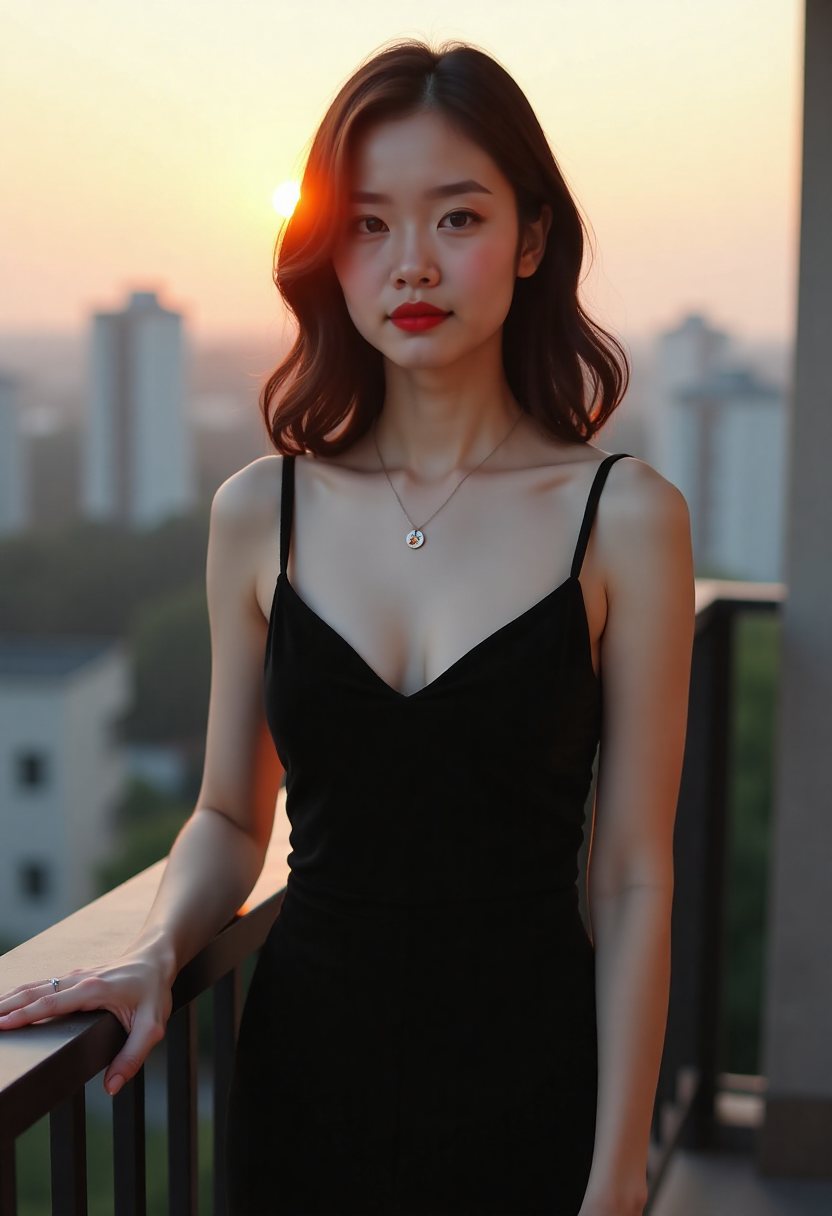 夜色下临海街区的窗户与灯火
