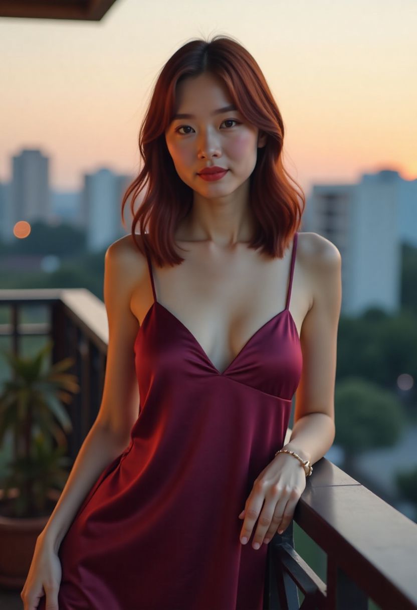 城市天际线与暮色中的高楼